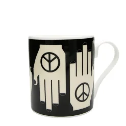 Keith Brymer Jones Frances Collett - Medium Ceramic Mug 275ml - Hand of Peace^ Frances Collett | Mugs & Cups