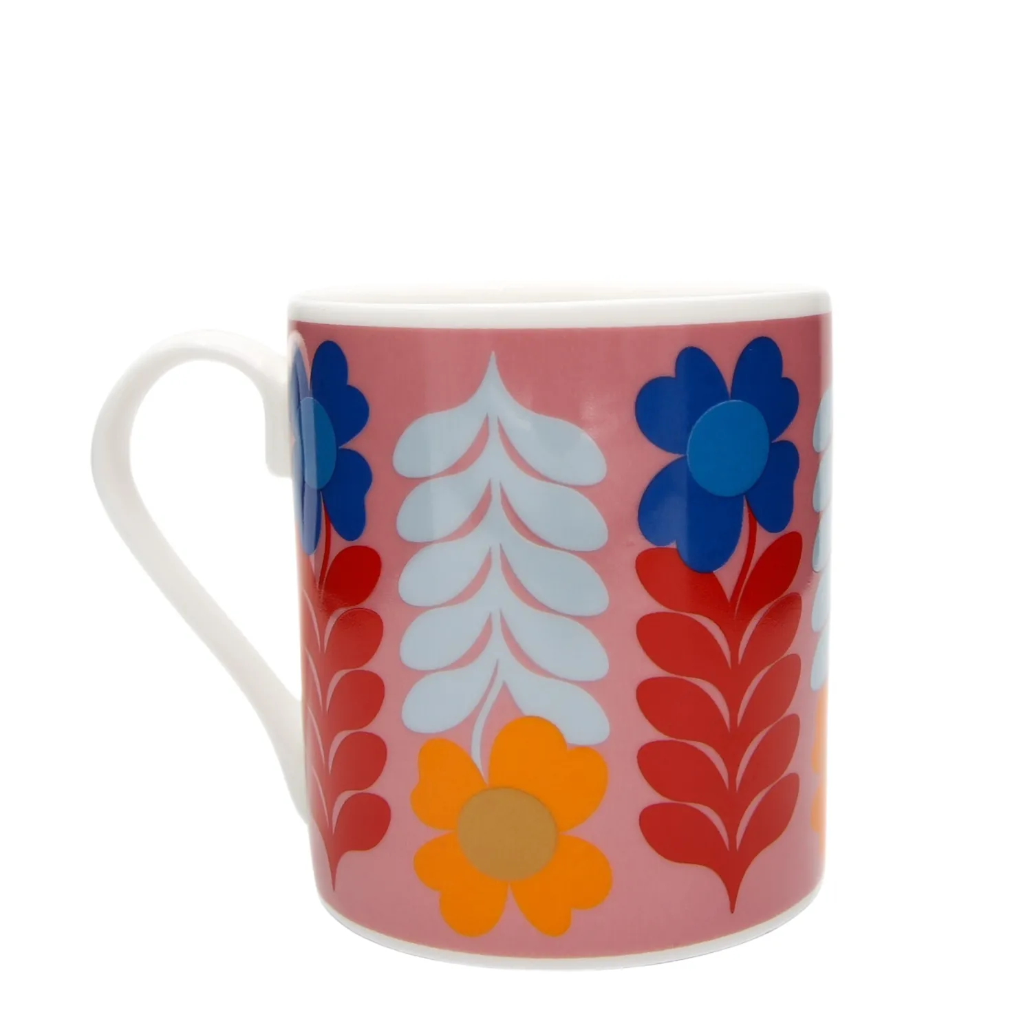 Keith Brymer Jones Frances Collett - Medium Ceramic Mug 275ml - Flower - Pink^ Frances Collett | Mugs & Cups