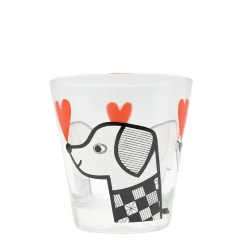Keith Brymer Jones Jane Foster - Animal Glass Tumbler - Dog & Heart - 250ml^ Jane Foster | Glass Tumblers