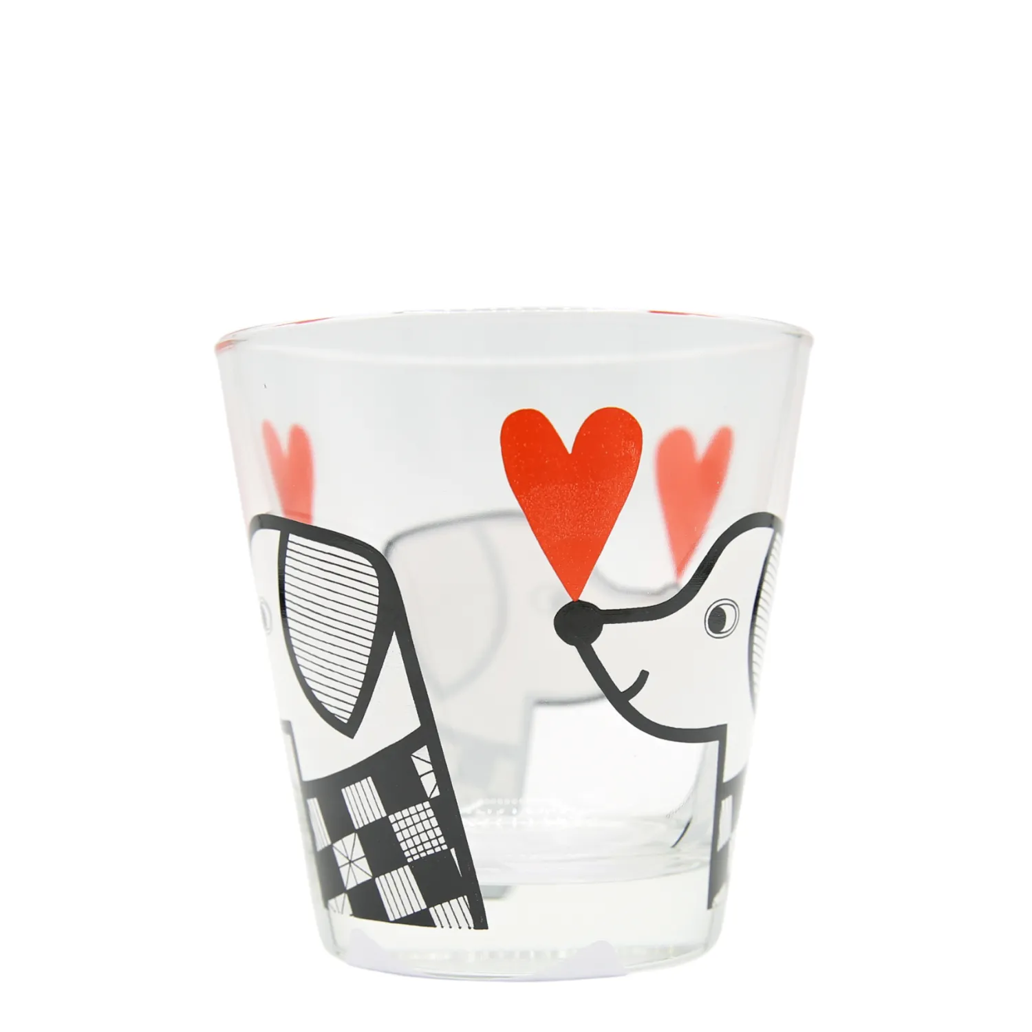 Keith Brymer Jones Jane Foster - Animal Glass Tumbler - Dog & Heart - 250ml^ Jane Foster | Glass Tumblers