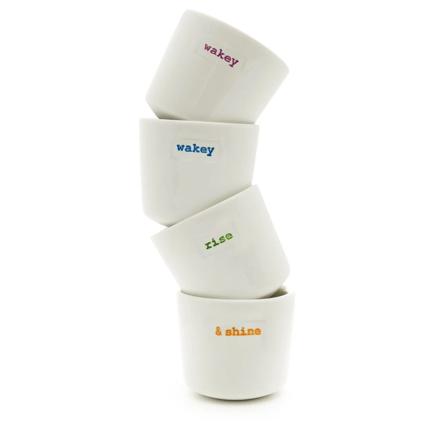 Keith Brymer Jones - Egg Cup Set of 4 - wakey wakey...^ Keith Brymer Jones | Serveware