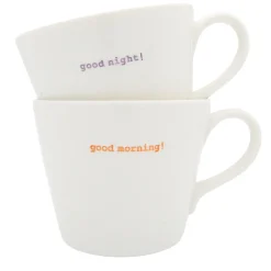 Keith Brymer Jones - Medium Mug Pair - good morning!... - 350ml^ Keith Brymer Jones | Mugs & Cups