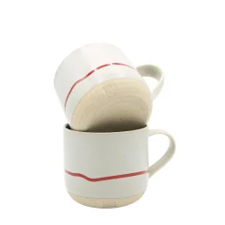 Keith Brymer Jones - Stoneware Mug - Pebble & Red - 350ml^ Keith Brymer Jones | Mugs & Cups