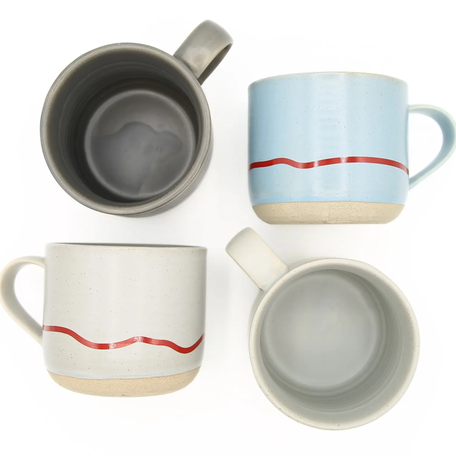 Keith Brymer Jones - Stoneware Mug - Pebble & Red - 350ml^ Keith Brymer Jones | Mugs & Cups