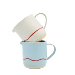 Keith Brymer Jones - Stoneware Jug - Clear Sky & Red - 400ml^ Keith Brymer Jones | Serveware