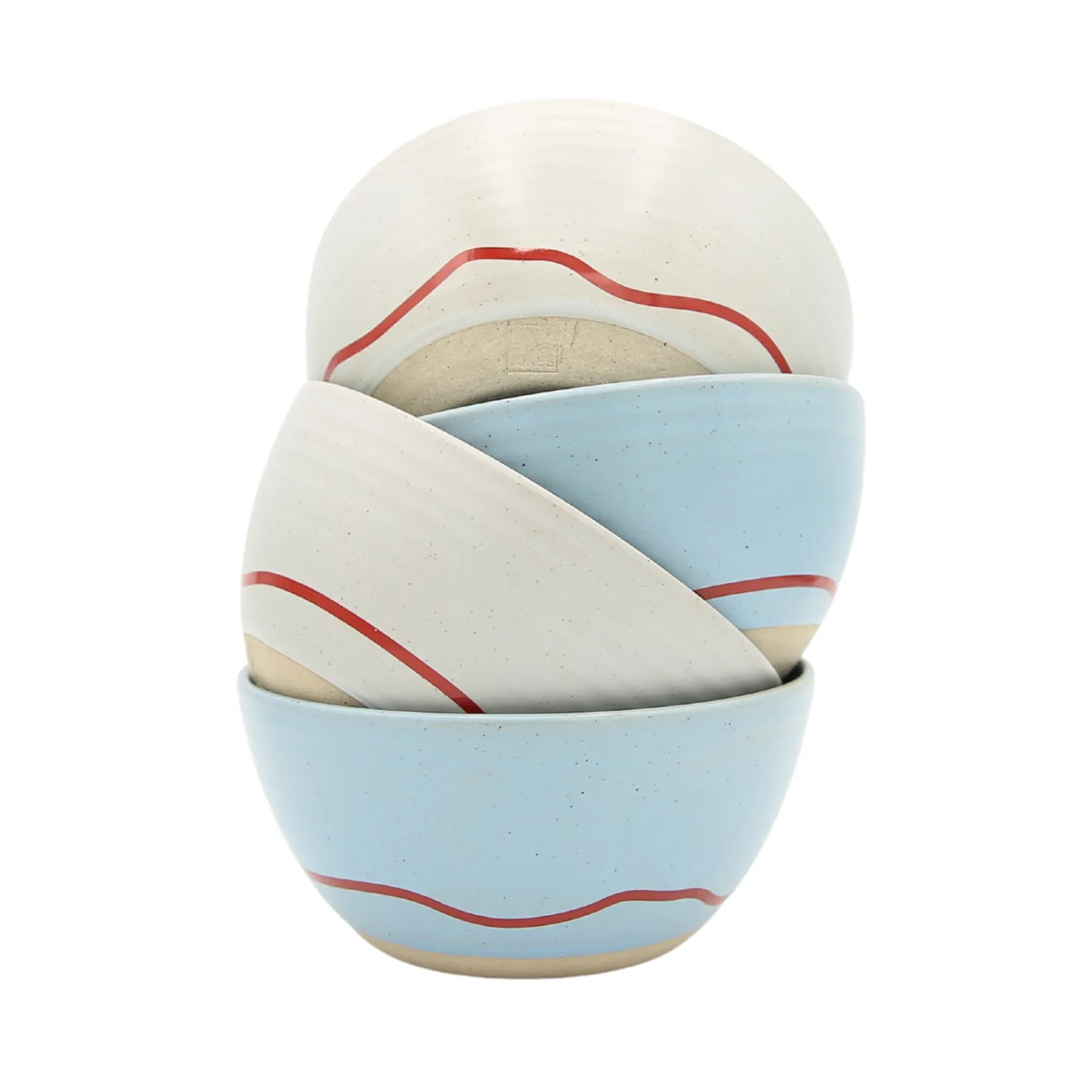 Keith Brymer Jones - Stoneware Bowl - Pebble & Red - 600ml^ Keith Brymer Jones | Plates & Bowls