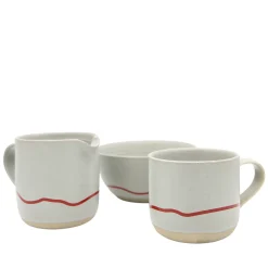 Keith Brymer Jones - Stoneware Jug - Pebble & Red - 400ml^ Keith Brymer Jones | Serveware