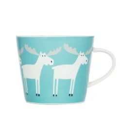 Keith Brymer Jones Scion Living - Animal Mug - Marty Moose - Aqua & Frost - 350ml^ Scion Living | Mugs & Cups