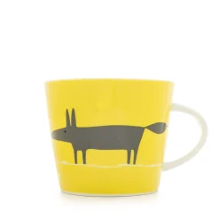 Keith Brymer Jones Scion Living - Animal Mug - Mr Fox - Yellow & Charcoal - 350ml^ Scion Living | Mugs & Cups