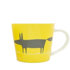 Keith Brymer Jones Scion Living - Animal Mug - Mr Fox - Yellow & Charcoal - 525ml^ Scion Living | Mugs & Cups