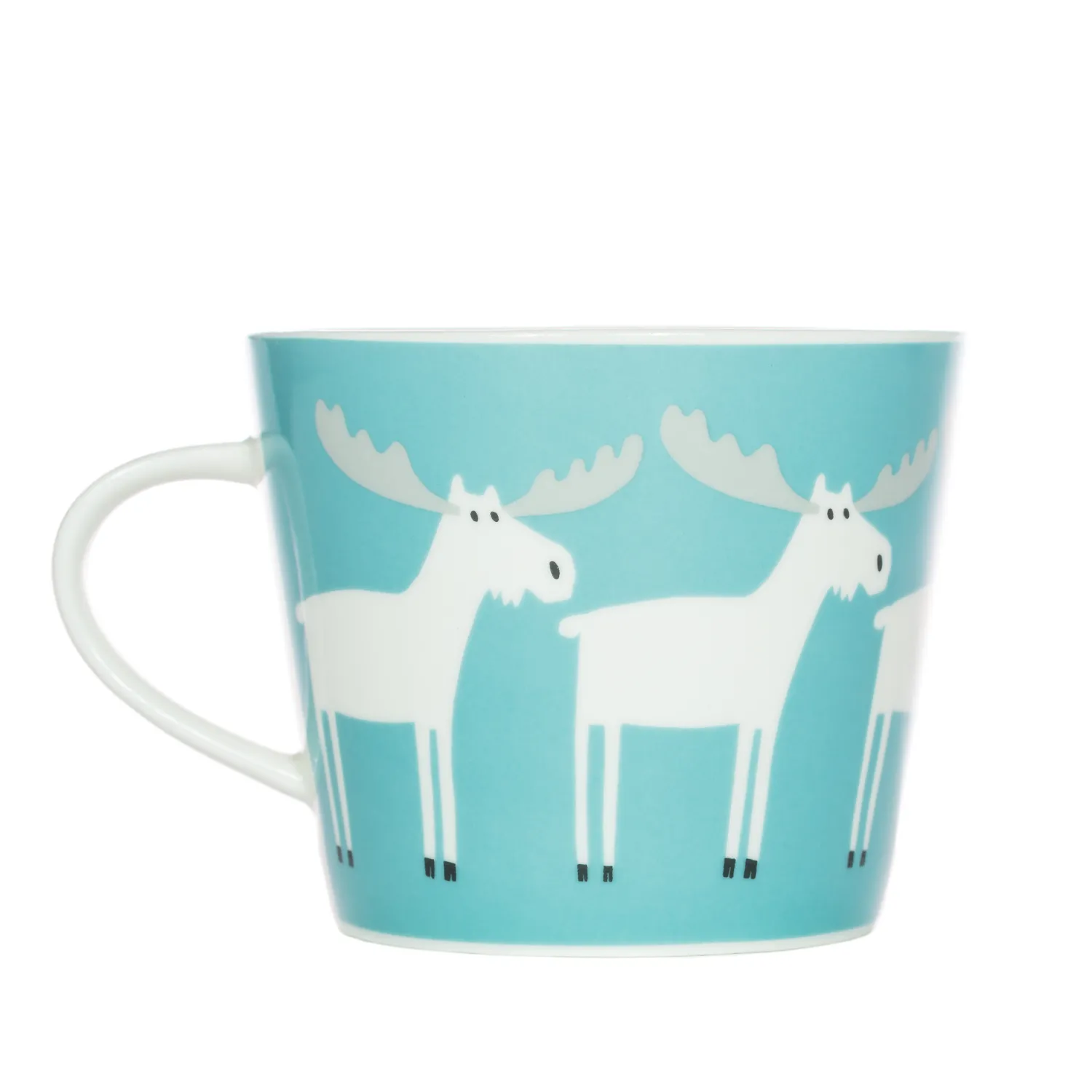 Keith Brymer Jones Scion Living - Animal Mug - Marty Moose - Aqua & Frost - 350ml^ Scion Living | Mugs & Cups