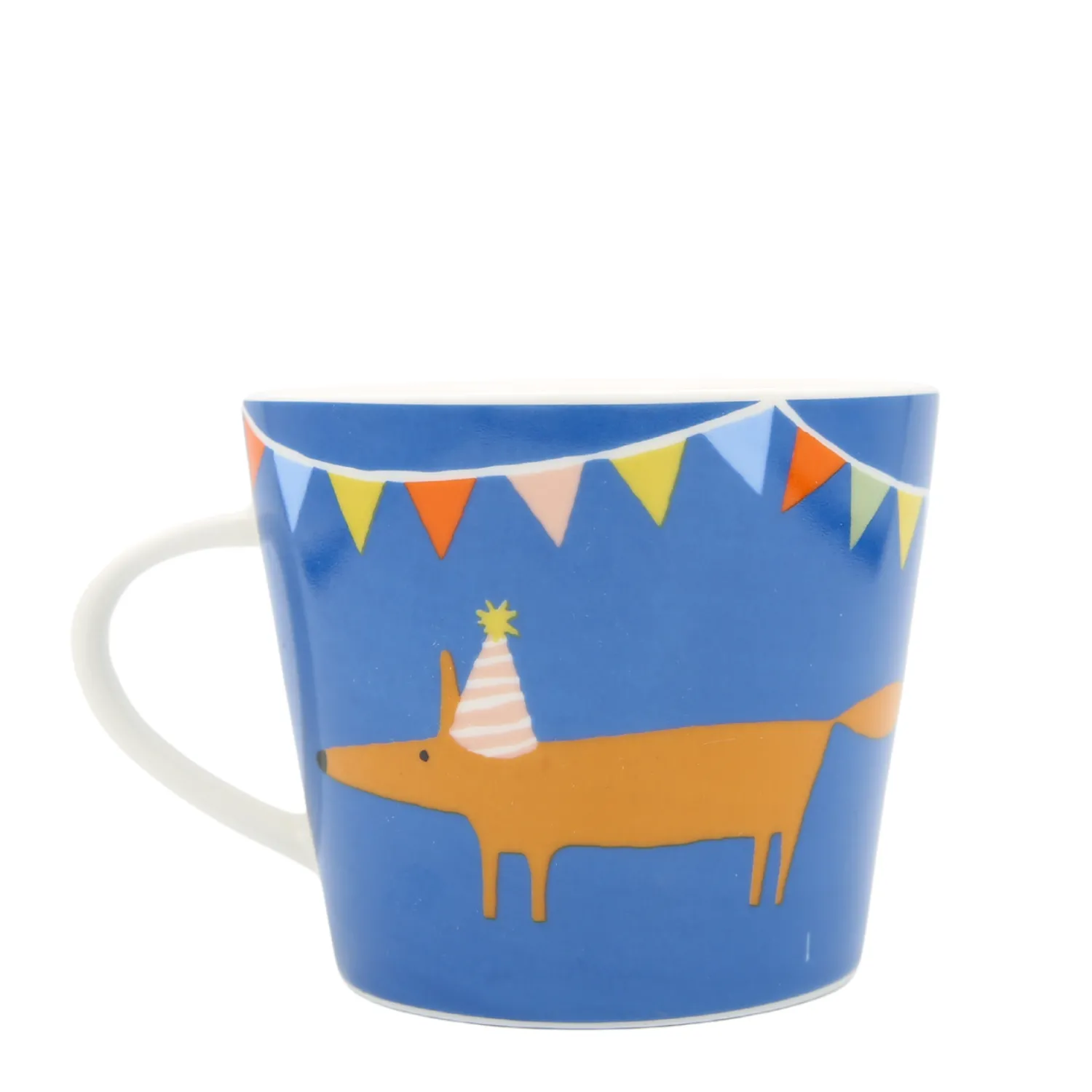 Keith Brymer Jones Scion Living - Animal Mug - Mr Fox Party Hat - Denim - 350ml^ Scion Living | Mugs & Cups